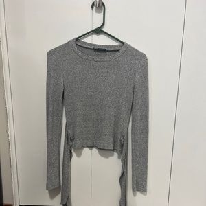 Zara Grey Long Sleeve Top